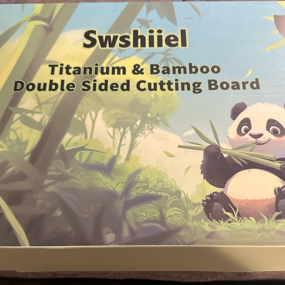 BAMBOO Double Sided Cutting Board with Panda Design